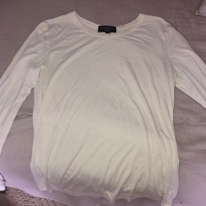 banana republic plain white long sleeve tee